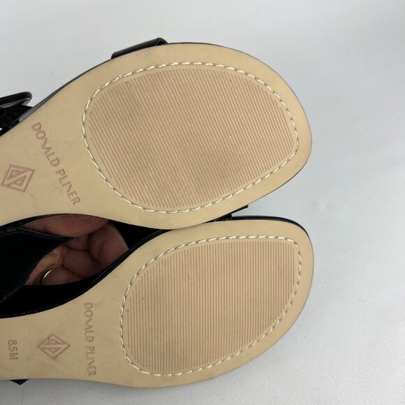 Donald Pliner Womens Ofelia Wedge Sandals Black Python Print size 8.5M - Picture 14 of 16